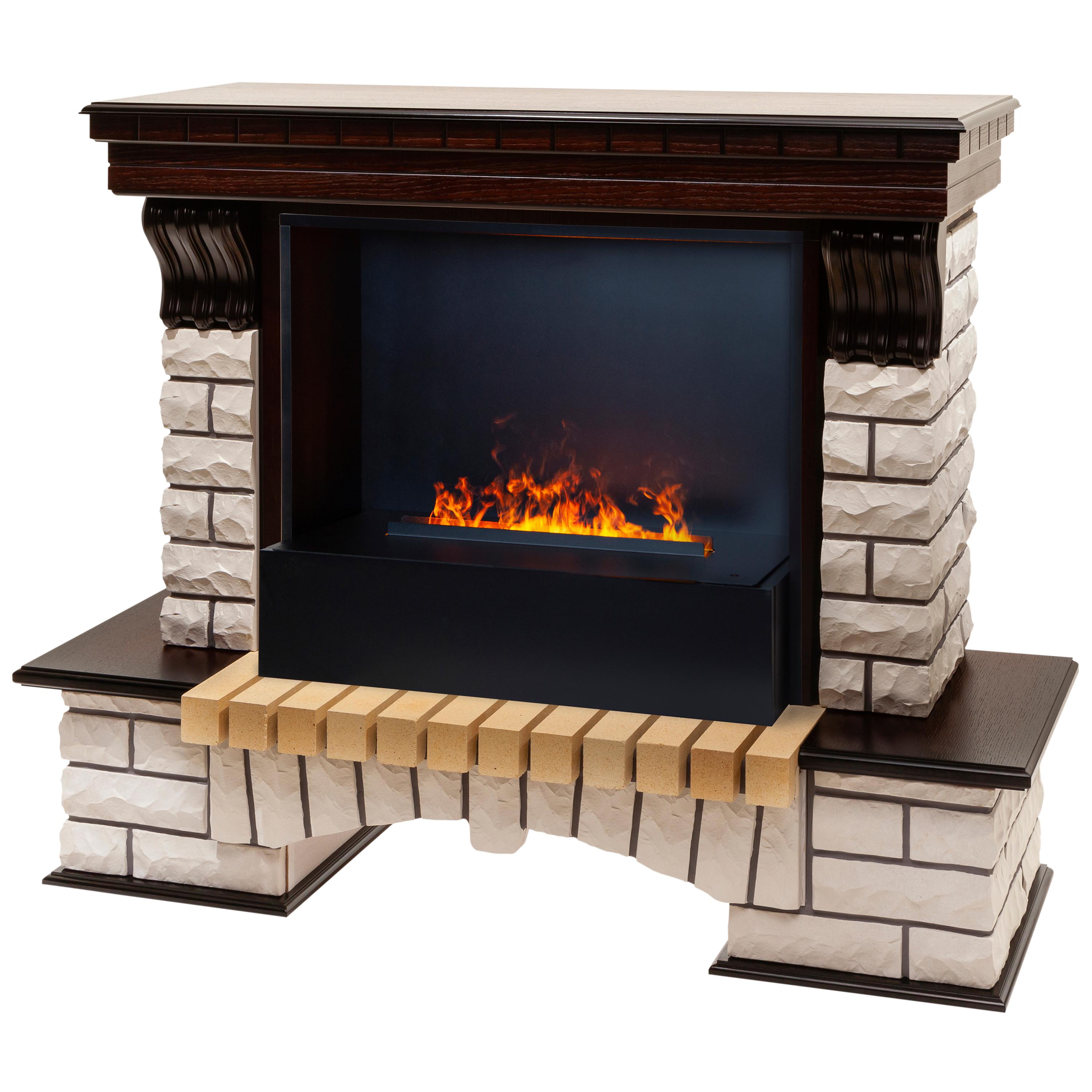 Электрокамин RealFlame Country 26 AO античный дуб с очагом 3D Novara